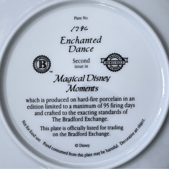 Bradford Exchange Magical Disney Moments Enchanted Dance Collector's Plate #179C - Picture 9 of 9